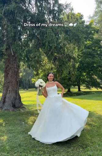 Simple Ball Gown Spaghetti Straps White Satin Long Wedding Dresses Bridal Dress SD2389