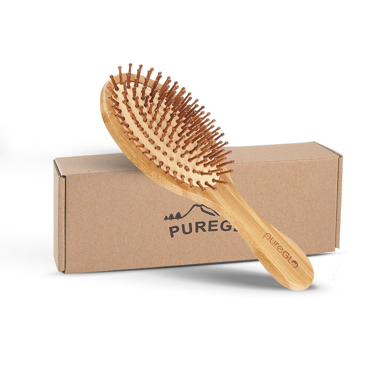 Natural Bamboo Paddle Hair Brush Oval