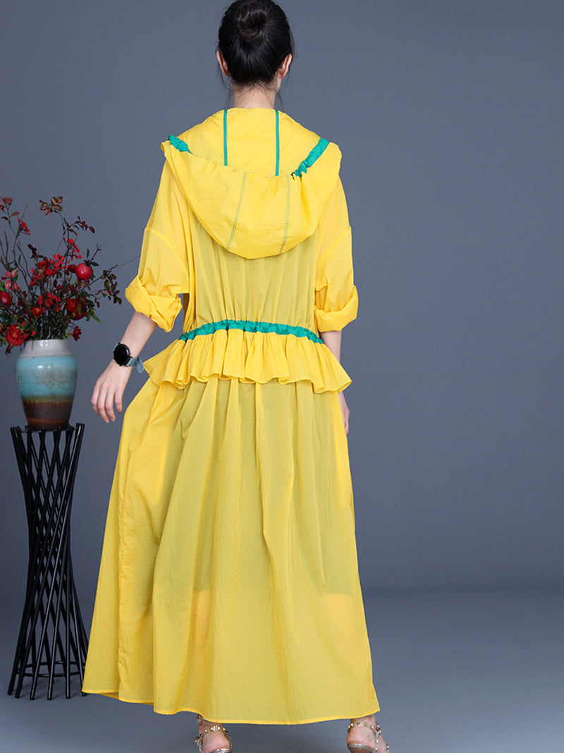Hooded Open-Front Longline Duster Coat 6
