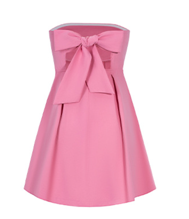 Strapless Box-Pleated Fit-and-Flare Mini Dress 8
