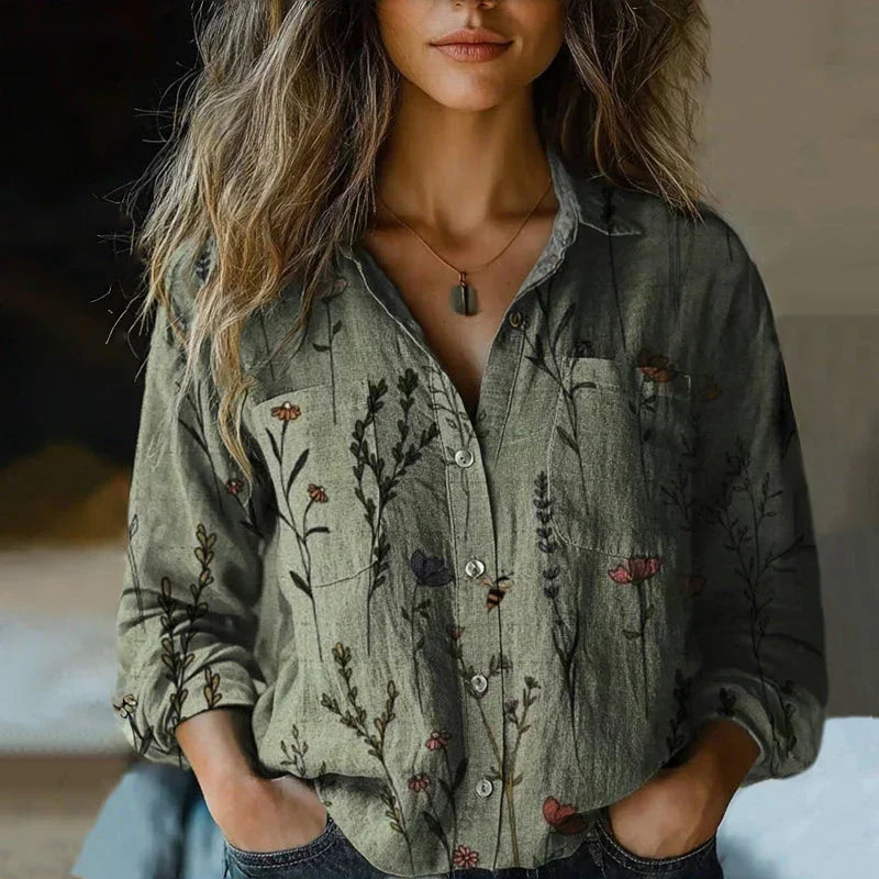Bandana Patchwork Print Collared Long Sleeve Button Shirt 3