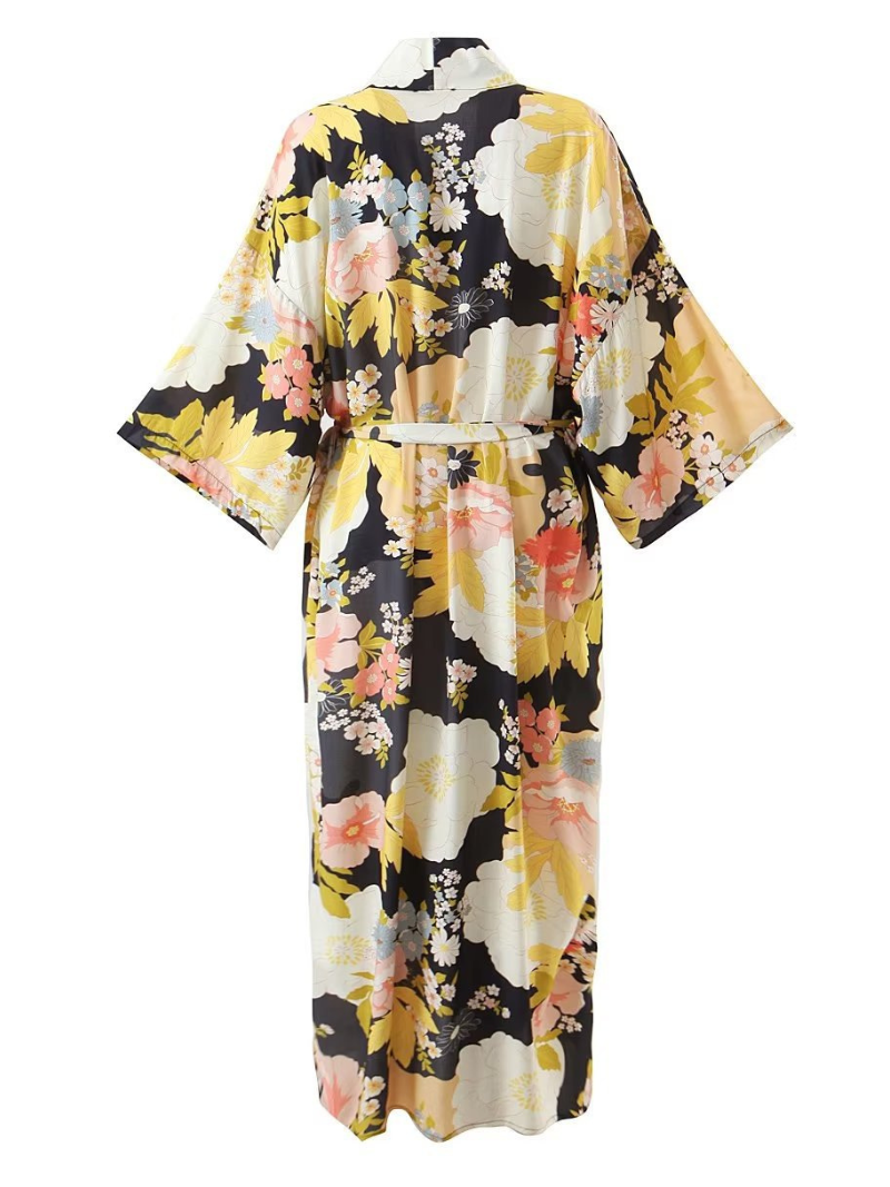 Long kimono jacket, vintage kimono, bohemian jacket, christmas gift, gift for her 2