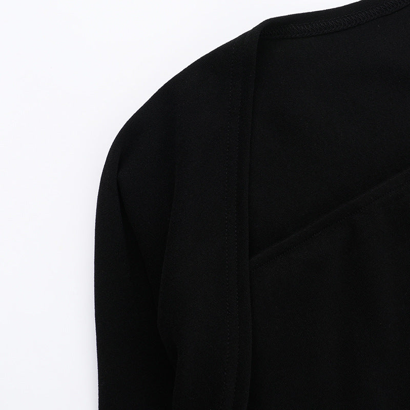 Midnight Muse Mini Dress-Black