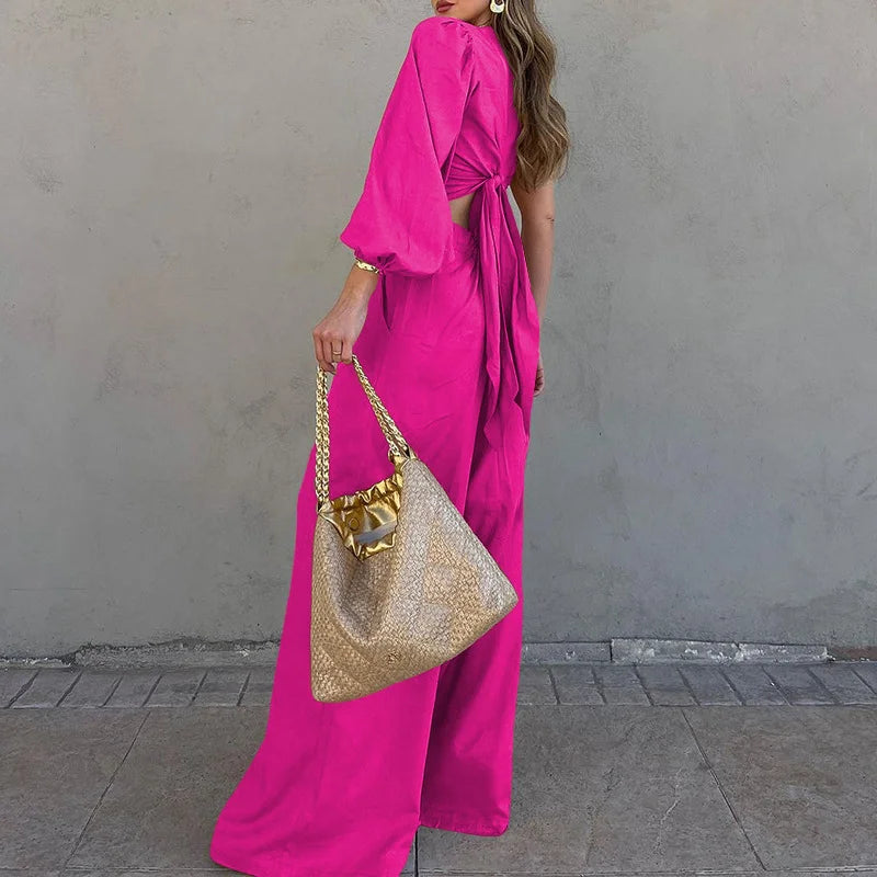 Women's Fashion Unilateral Sleeve Two -piece Suit - Fashionpara