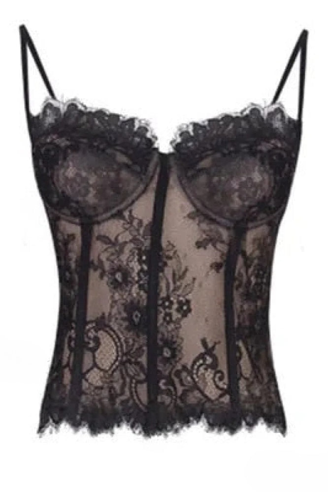 French Warm-Season Blouse Sling Retro Mujer Slimming Arm Blusas Women Mesh Sexy Top Long De Lace Shorts Elegant Set