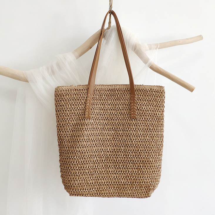 Woven Tote Shoulder Bag