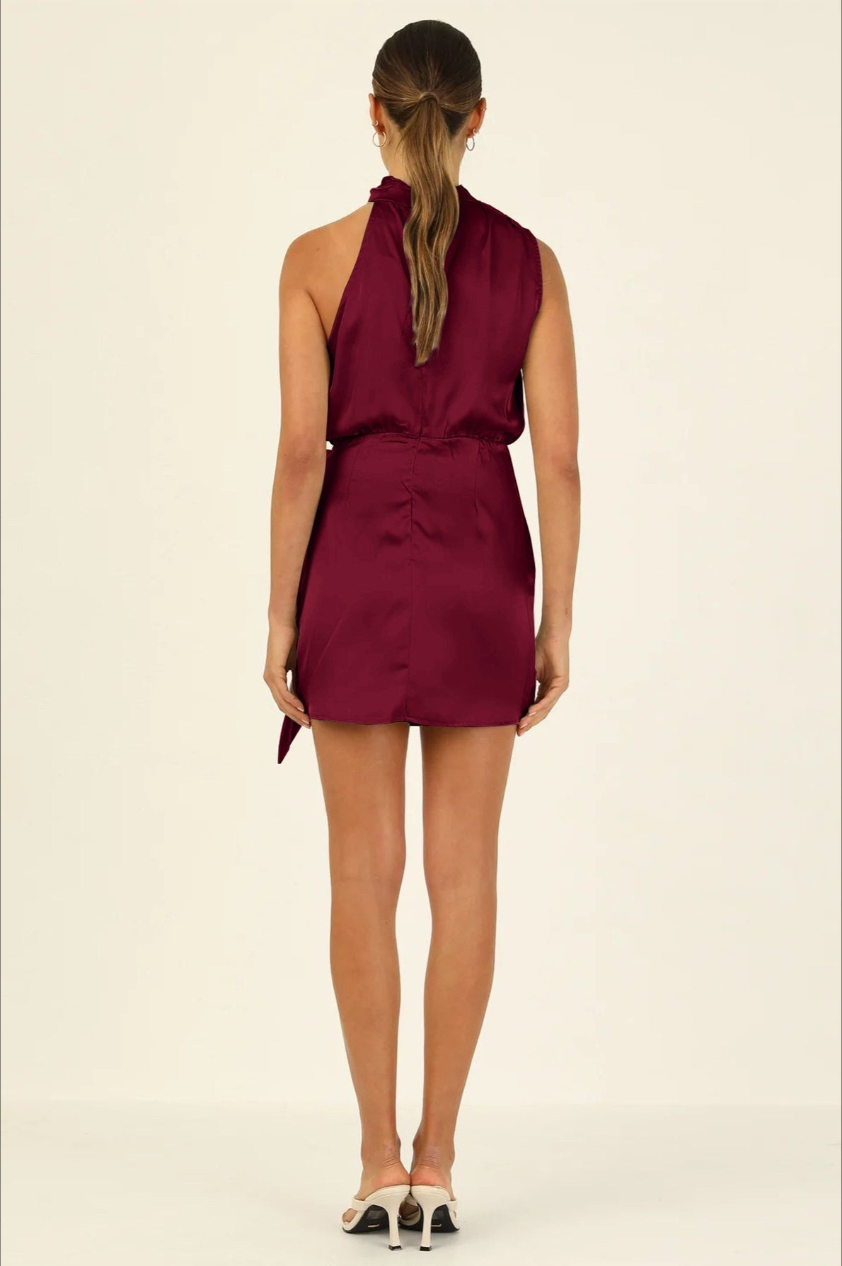 Halter Satin Silk Dress