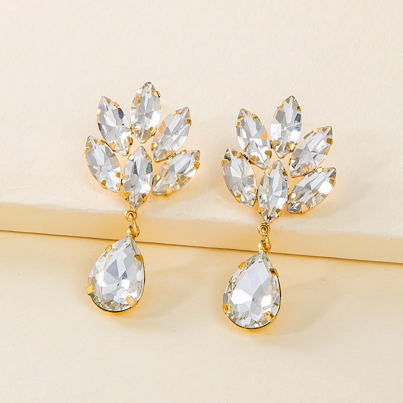Vintage Drop-shaped Floral Earrings