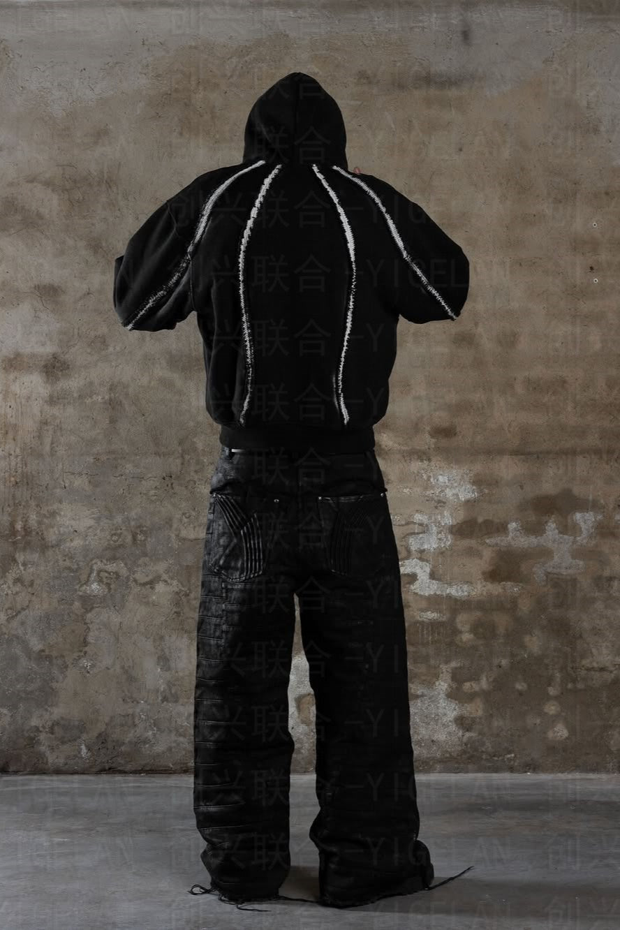 Washed Pocket Zip Hoodie 3