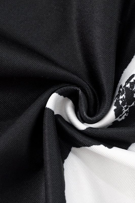 Trendy Snake Print Cutout High Slit Maxi Dress