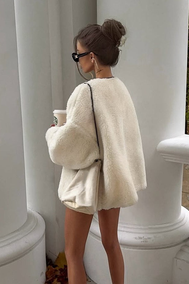 Contrast Trim Boucle Collarless Jacket 7