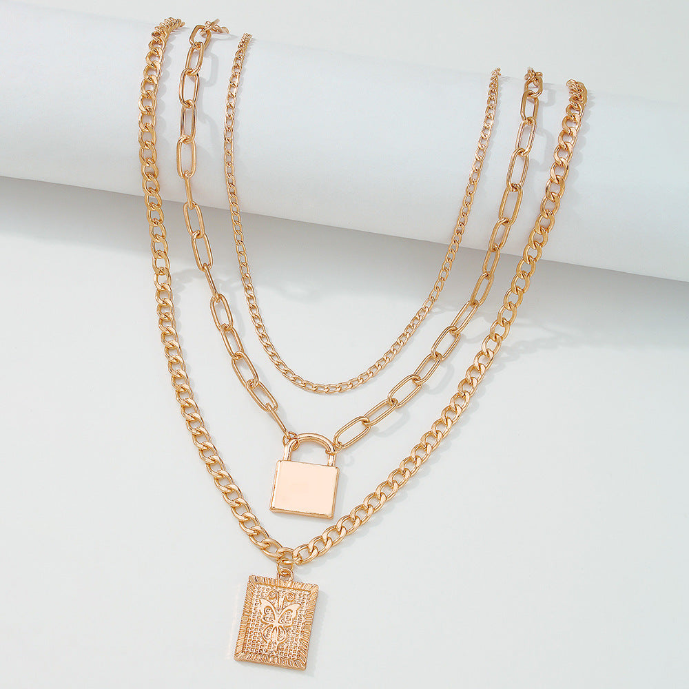 Retro Geometry Metal Necklace