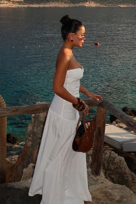 Cutout Strapless Beach Party Dress