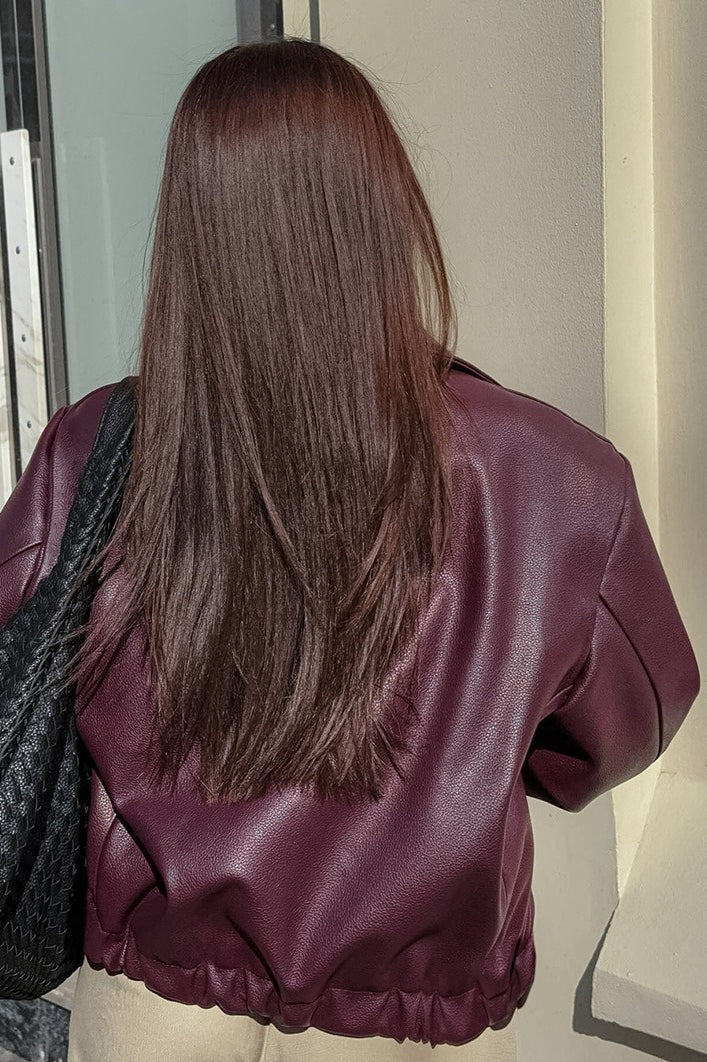 Vintage Matte Leather Biker Jacket