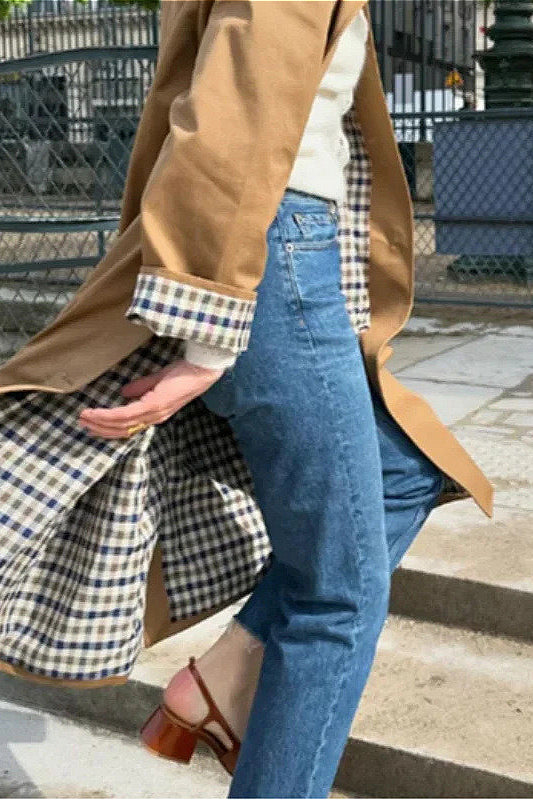 Elegant Collared Buttoned Trench Cargo Overcoat for Style