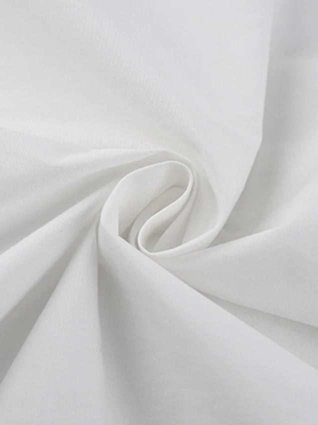 Loose Cotton Babydoll Blouse