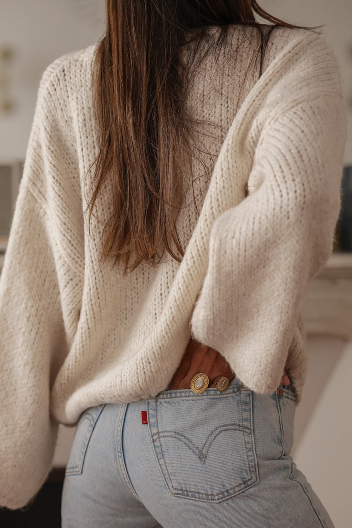 Solid Single Breasted Knit Cardigan 4