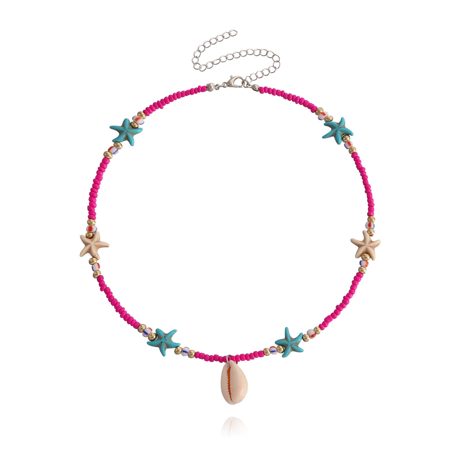 Colored Rice Zhuhai Star Shell Pendant Necklace