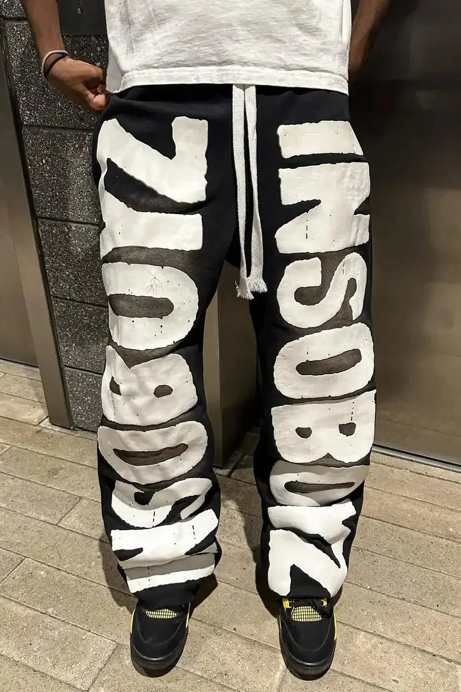 Harajuku Mysterious Letter Patch Pant