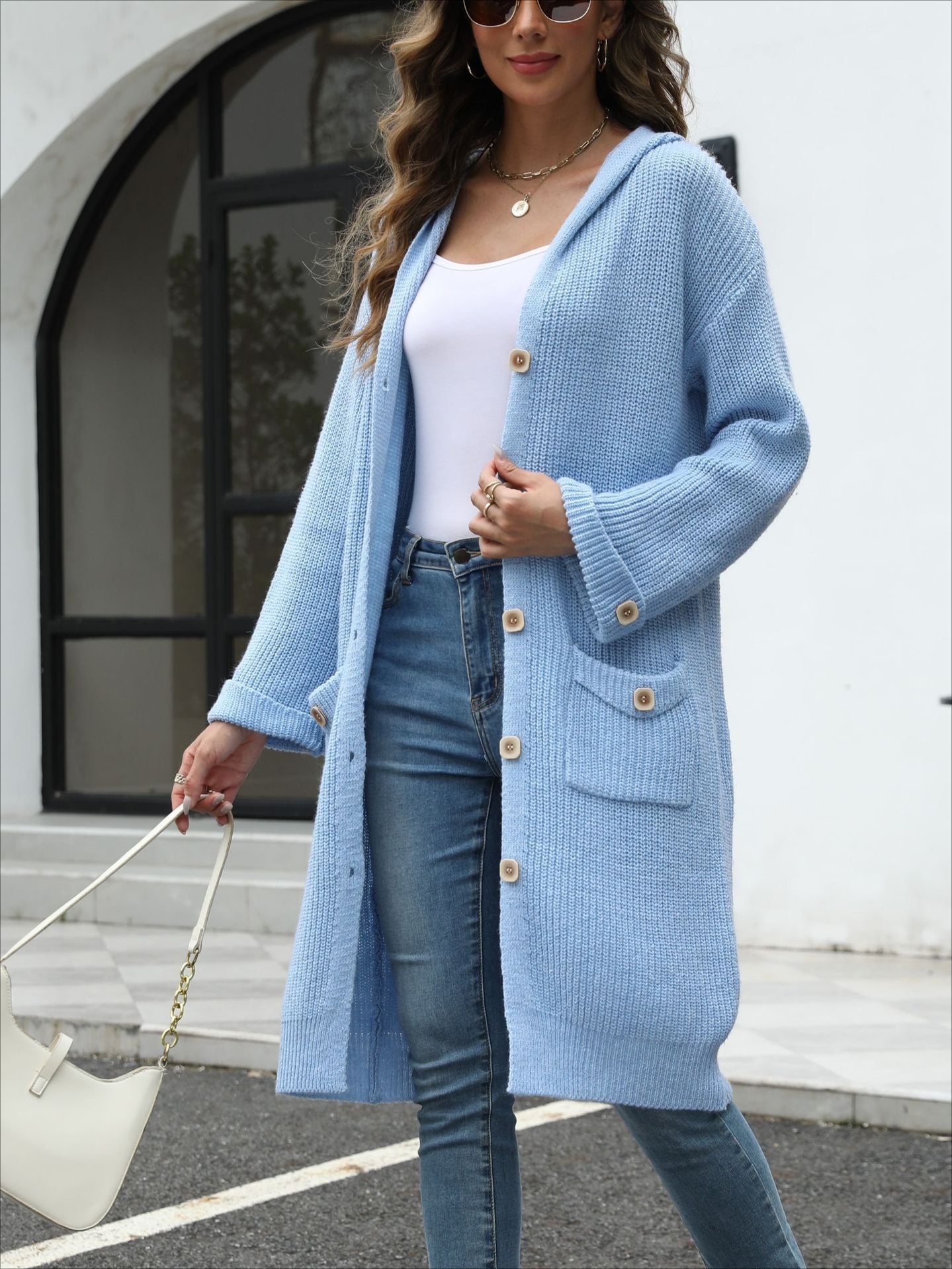 Elegant V-Neck Loose Knit Cardigan for Stylish Comfort