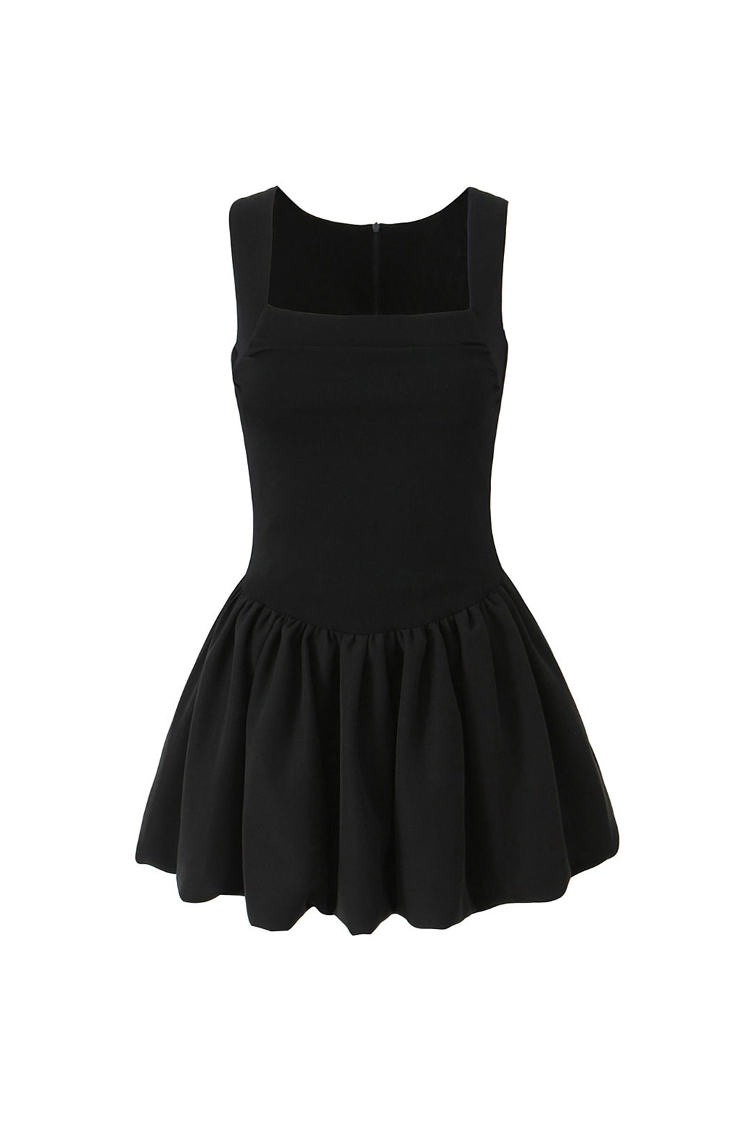 Zipper Pleated Tank Mini Dress - Fashionpara