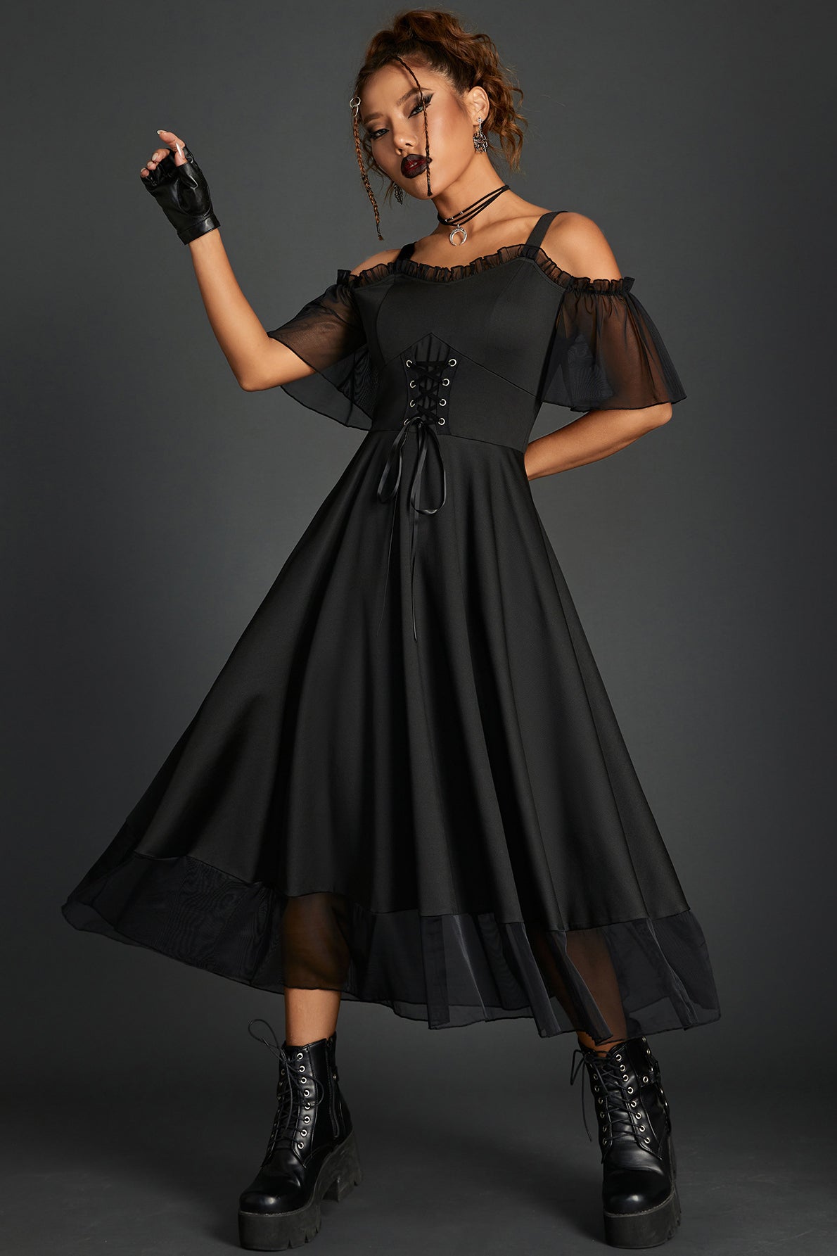 Vintage A-Line Gothic Dress