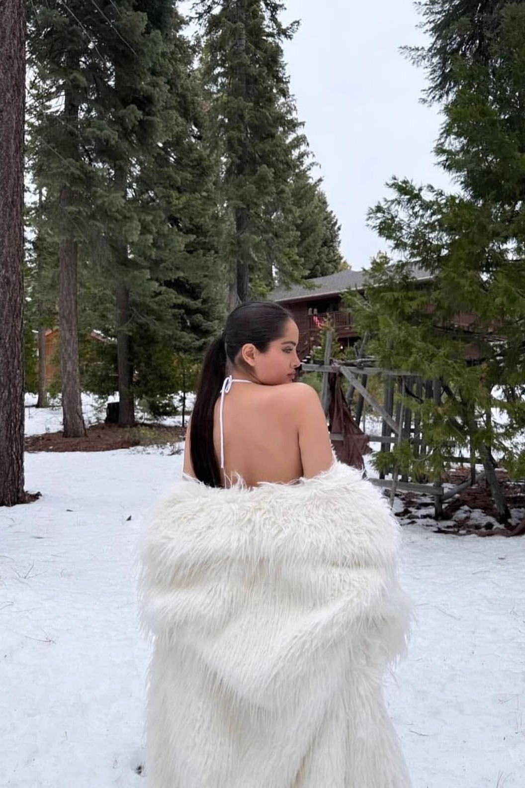 Faux Fur Long Thick Warm Plush Overcoat - Fashionpara