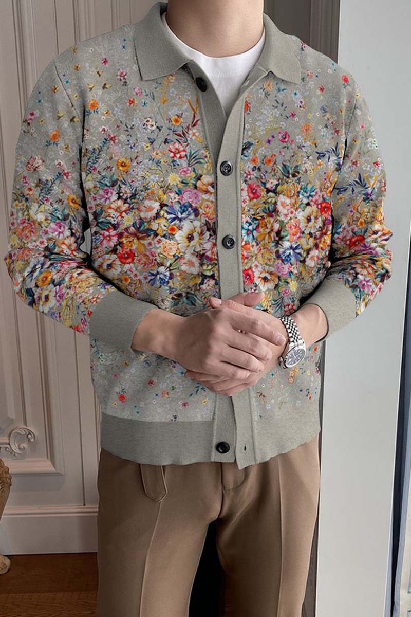 Men's Lapel Knitted Sweater Cardigan - Fashionpara