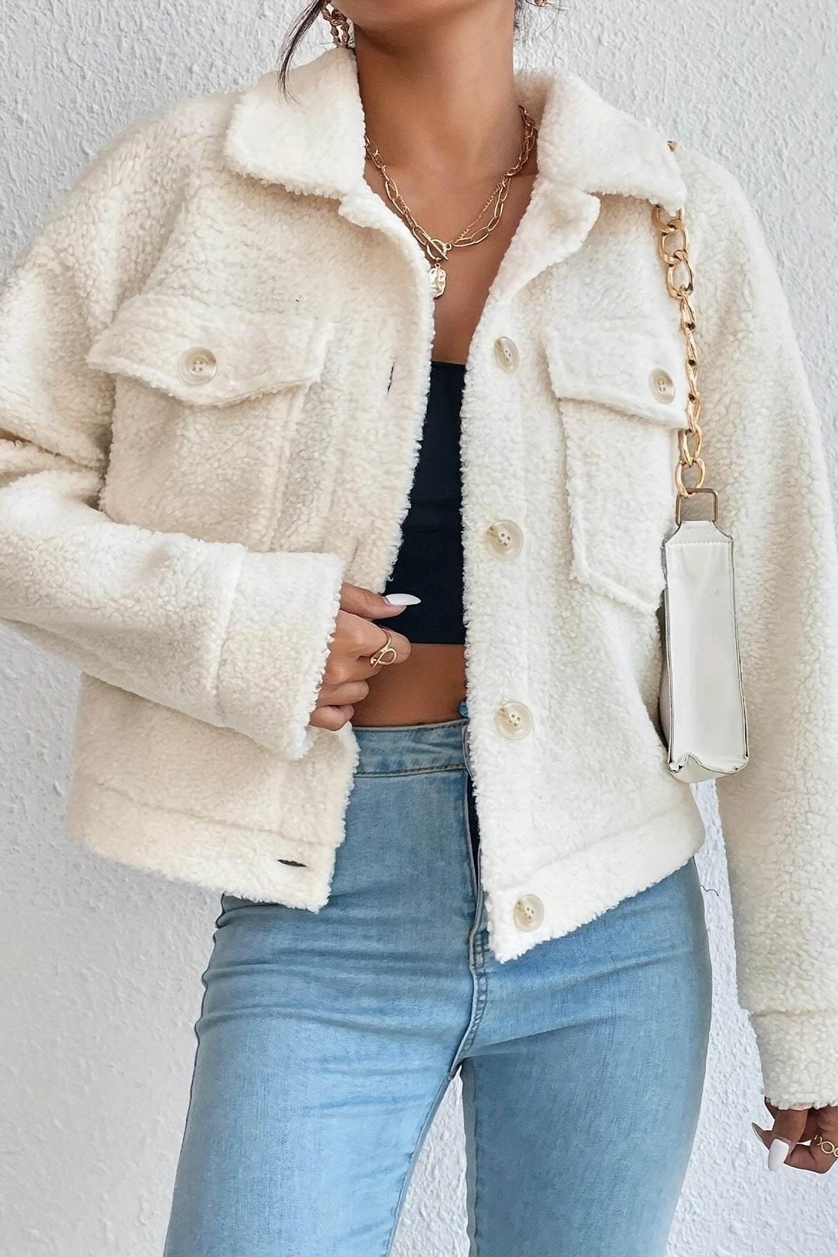 Off-White Short Sherpa Jacket