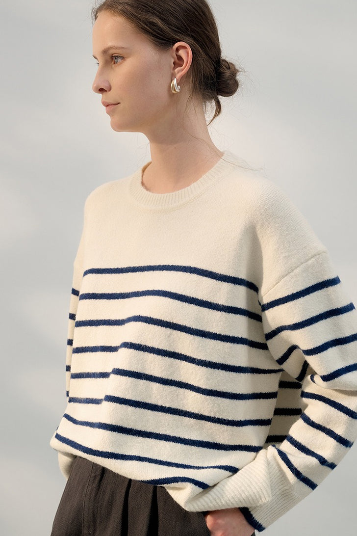 Classic Stripe Wool Knit Top
