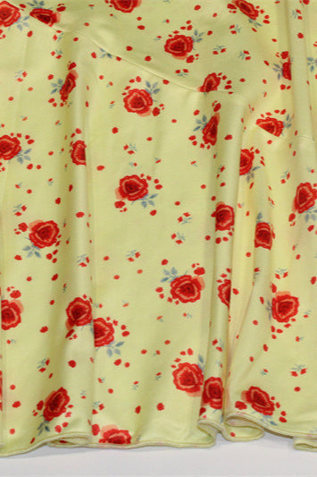 Floral Print Scoop Neck Cowl Slip Mermaid Maxi Dress 4
