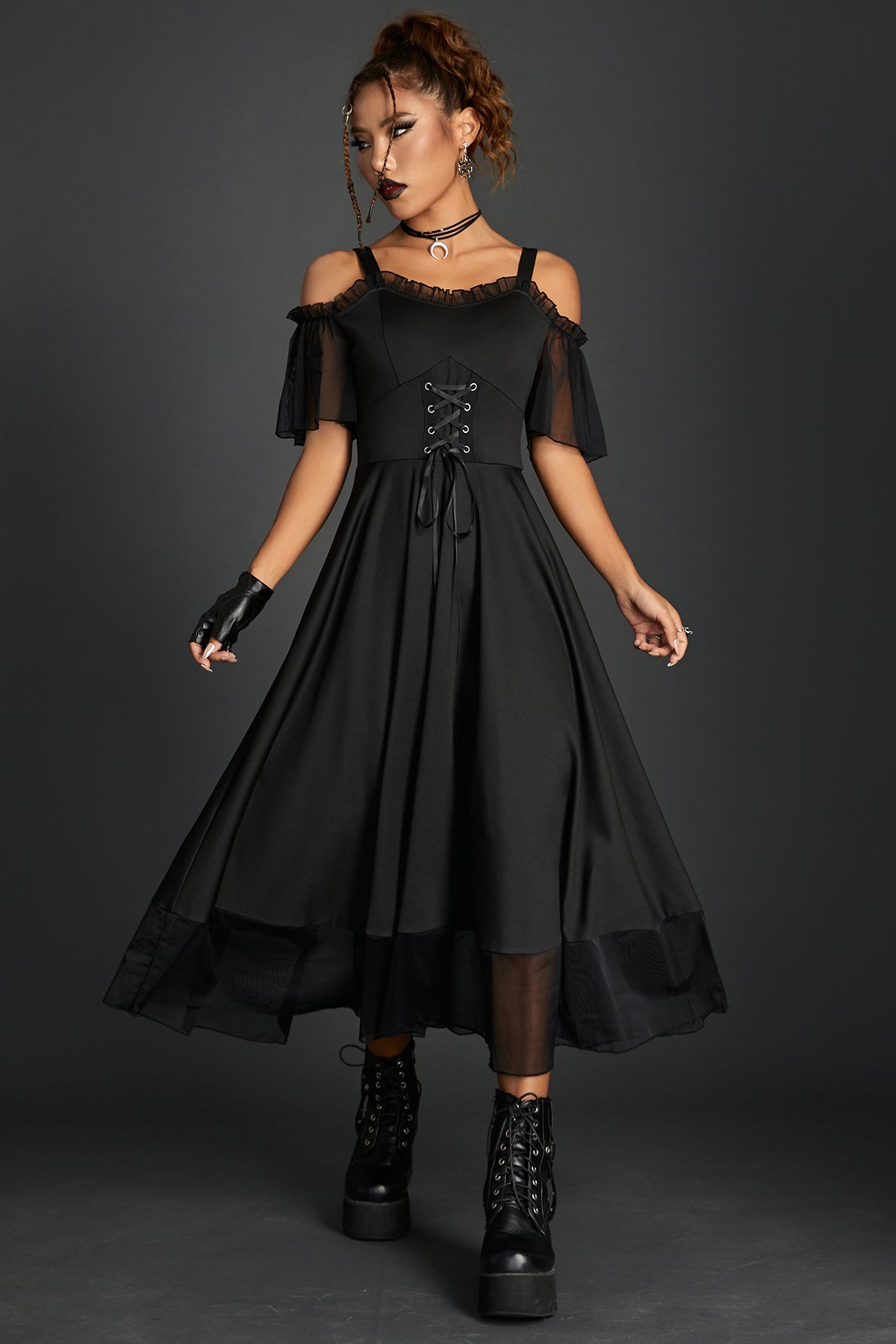 Vintage A-Line Gothic Dress