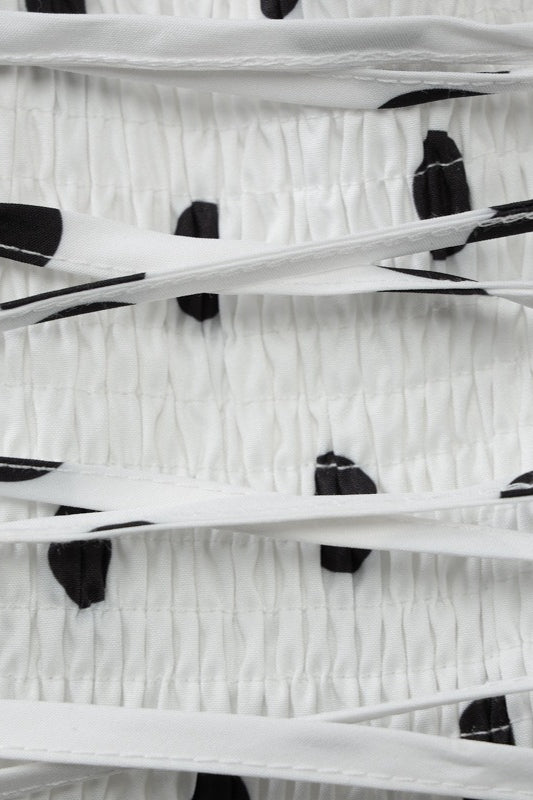 Sexy Polka Dot Halter Backless Mini Dress - Fashionpara