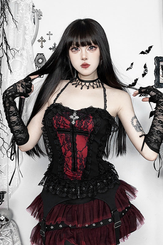 Gothic Tulle Contrast Ballet Skirt