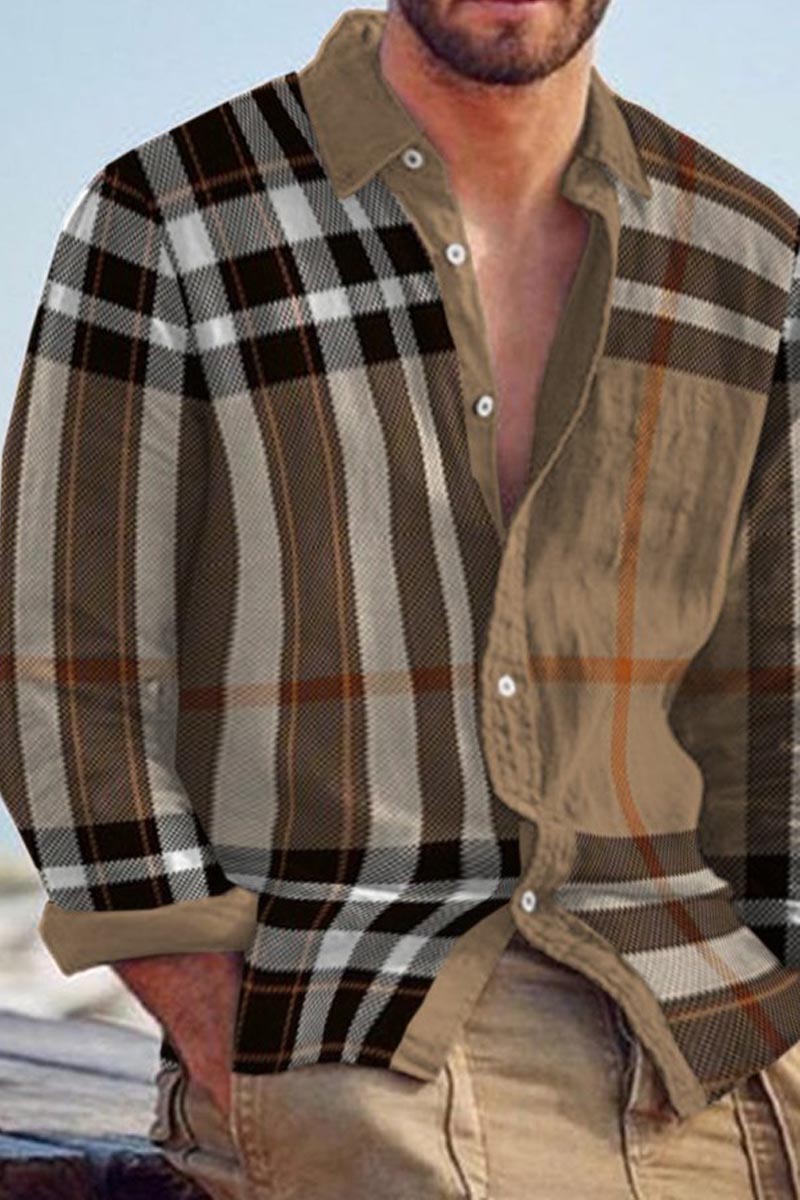 Men's Cotton&Linen Long-Sleeved Fashion Casual Shirt - Fashionpara