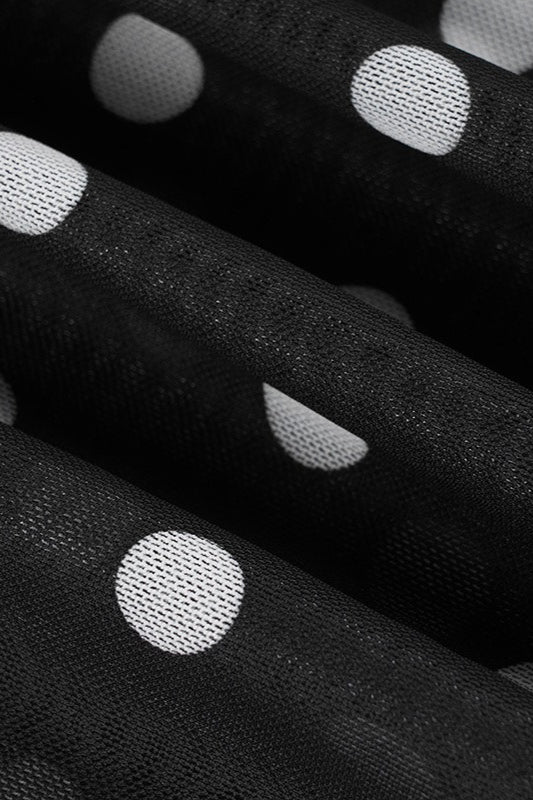 Polka Dot Halter Neck Backless Bodycon Maxi Dress - Fashionpara