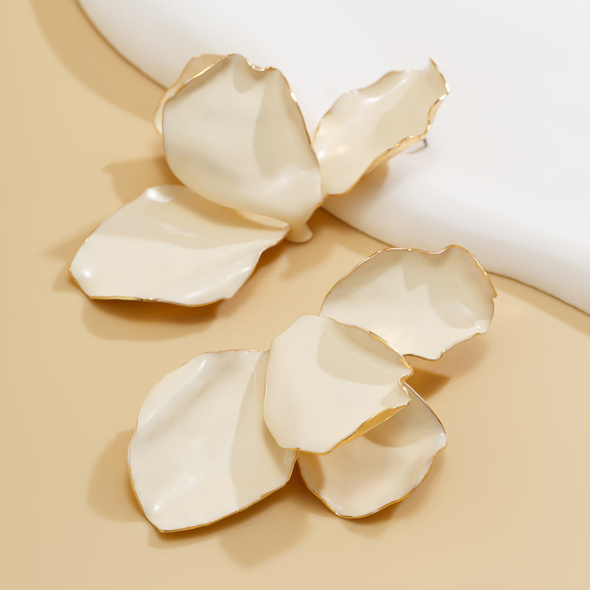 Ombre Printed Flower Earrings