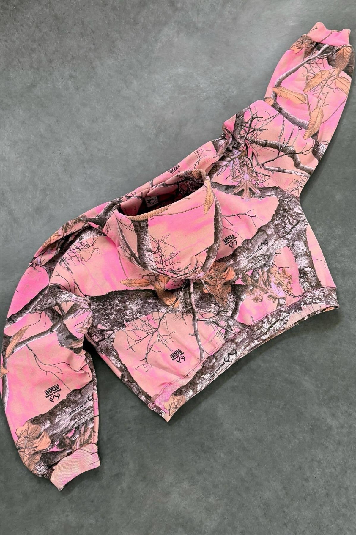 Y2K Retro Camo Print Zip Up Hoodie