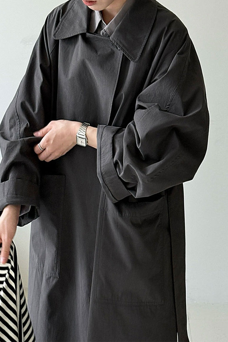 Luxi Vintage Loose Overcoat with Large Pockets for Style