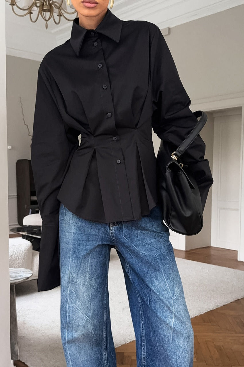 Luxe Tailored Collared Blouse