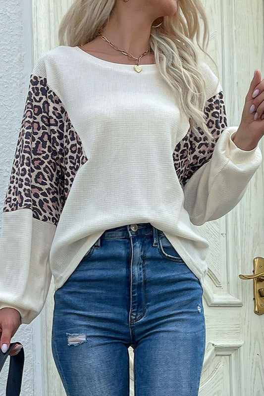 PrincessAce Loose Fit Leopard Print Sweater for Comfort