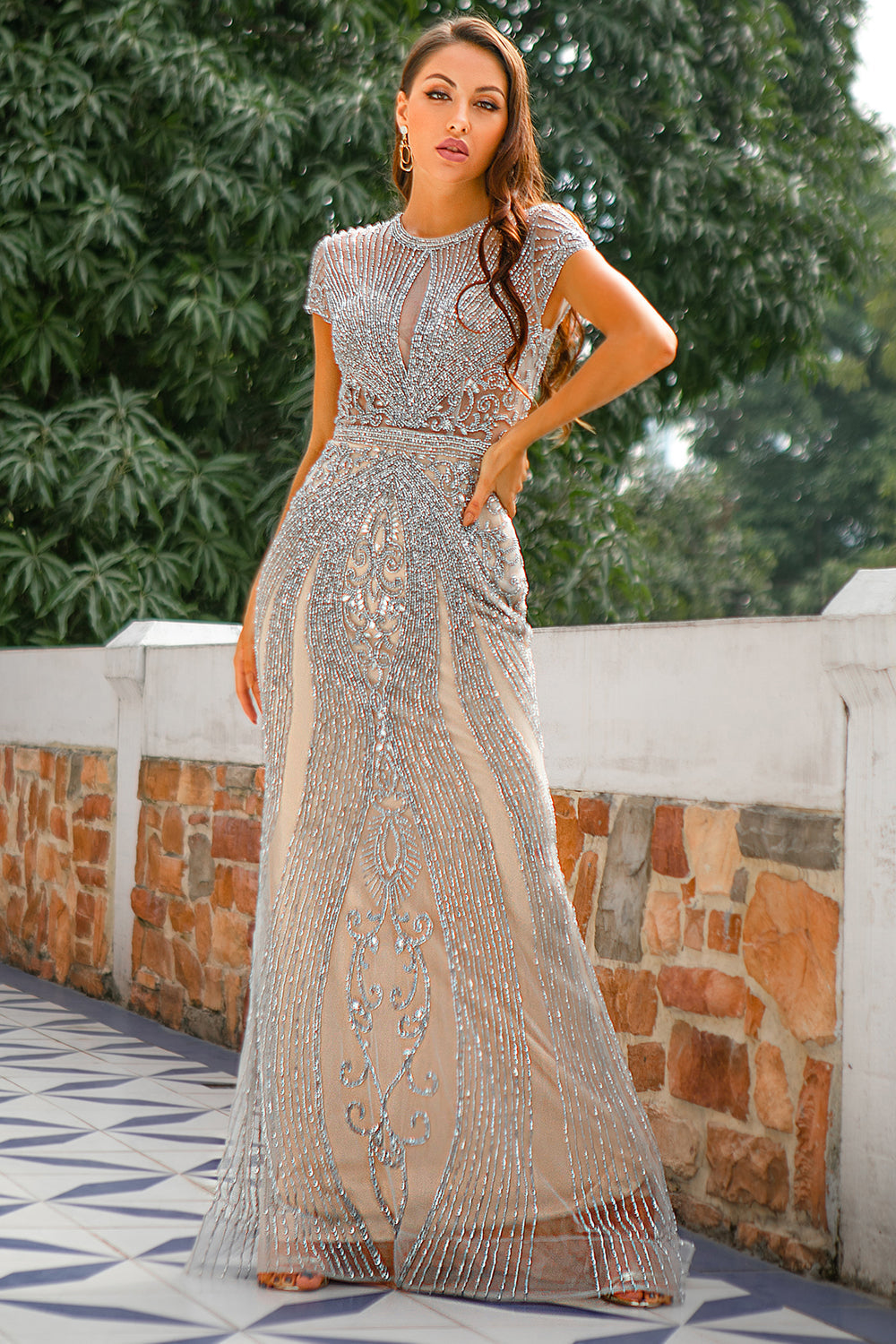 Mermaid Beaded Prom Dress - Fashionpara