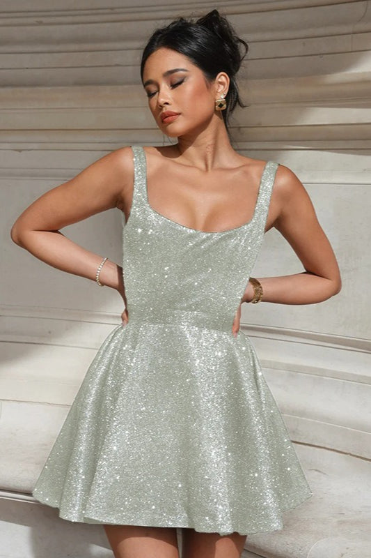Glitter Mini Party Dress - View 4