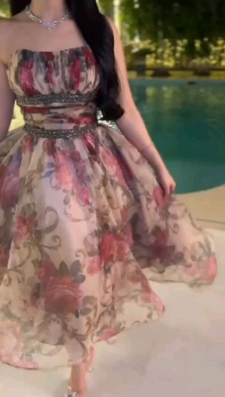 Flora Chiffon Prom Dress Evening Dress With Beading - Fashionpara