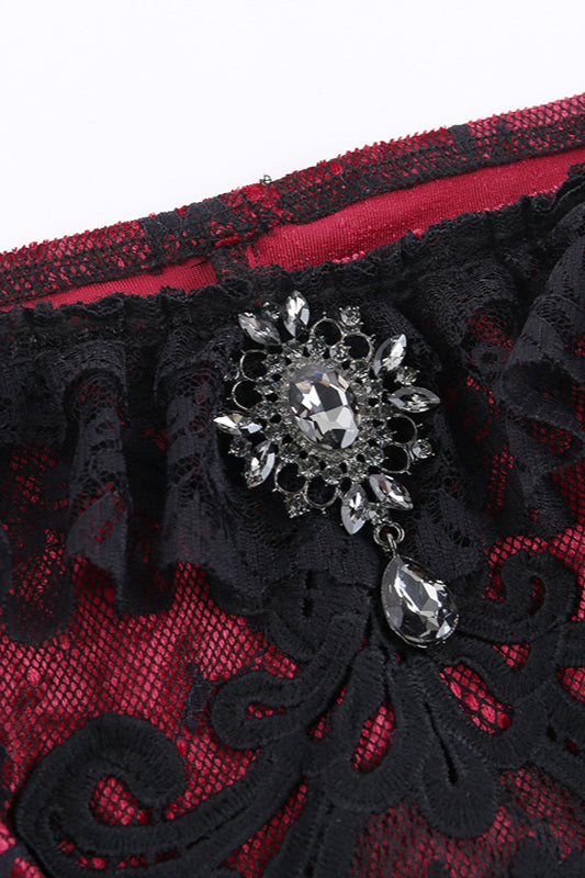 Gothic Lace Panel Cami Corset