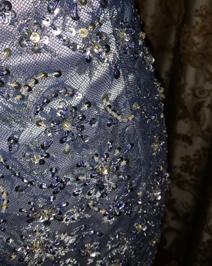 Gorgeous Sweetheart Neck Satin Beaded Mermaid Long Evening Dress Formal Birthday Party Dress D1779