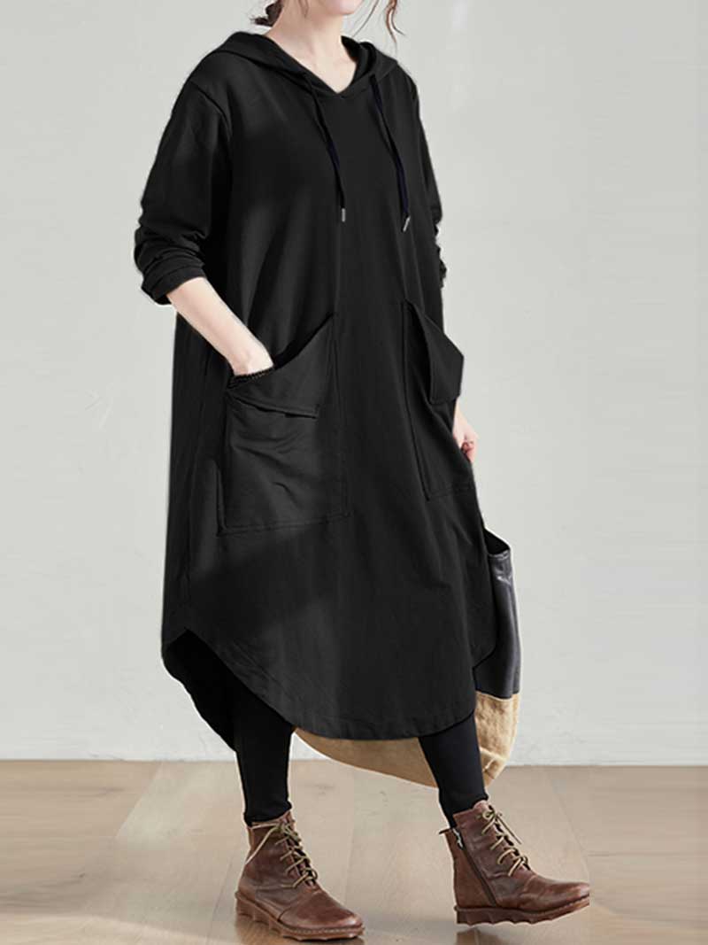 Bonjour Mi Amor Hooded Midi Dress - Fashionpara