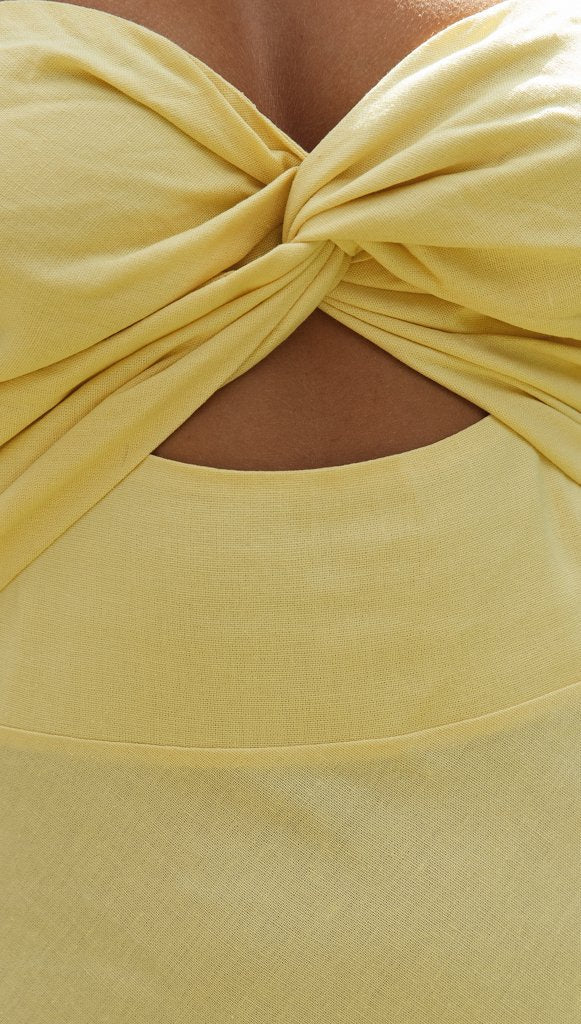 Calico Dress - Yellow