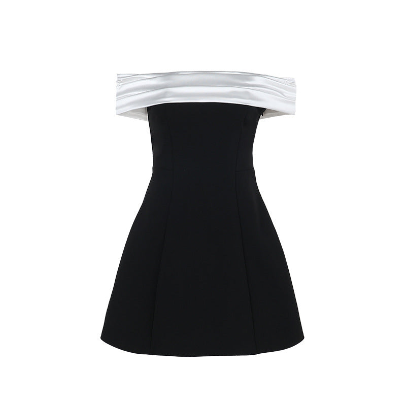 Off-Shoulder Fitted-Waist Flared A-Line Mini Dress 9
