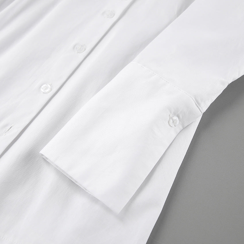 Collared Button-Front Cinched-Waist Shirt Mini Dress 9